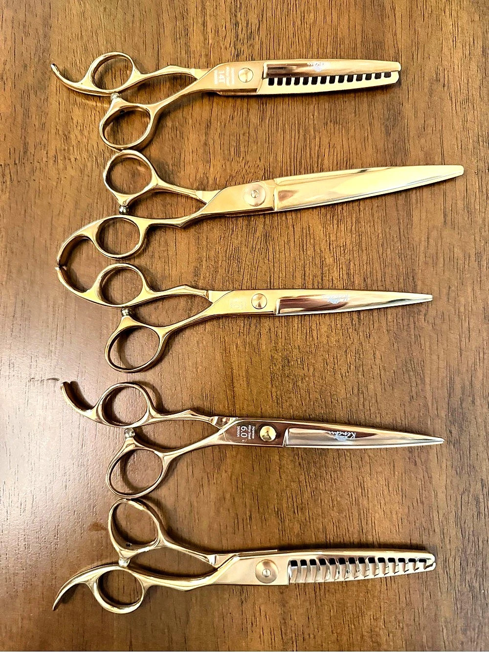 Fancy Hairdressers Rose Gold Professional Hair Shear Collection